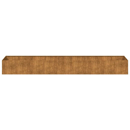 vidaXL Jardinière rouillé 360x80x40 cm acier inoxydable