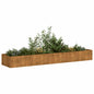 vidaXL Jardinière rouillé 360x80x40 cm acier inoxydable