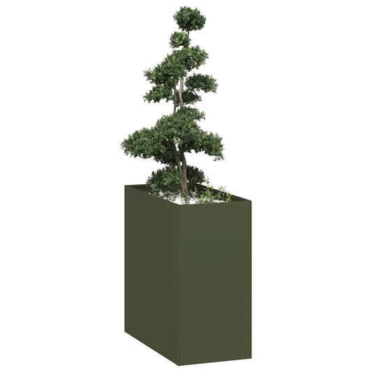 vidaXL Jardinière vert olive 40x80x80 cm acier