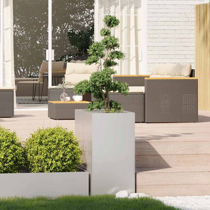 vidaXL Jardinière 40x80x80 cm acier inoxydable
