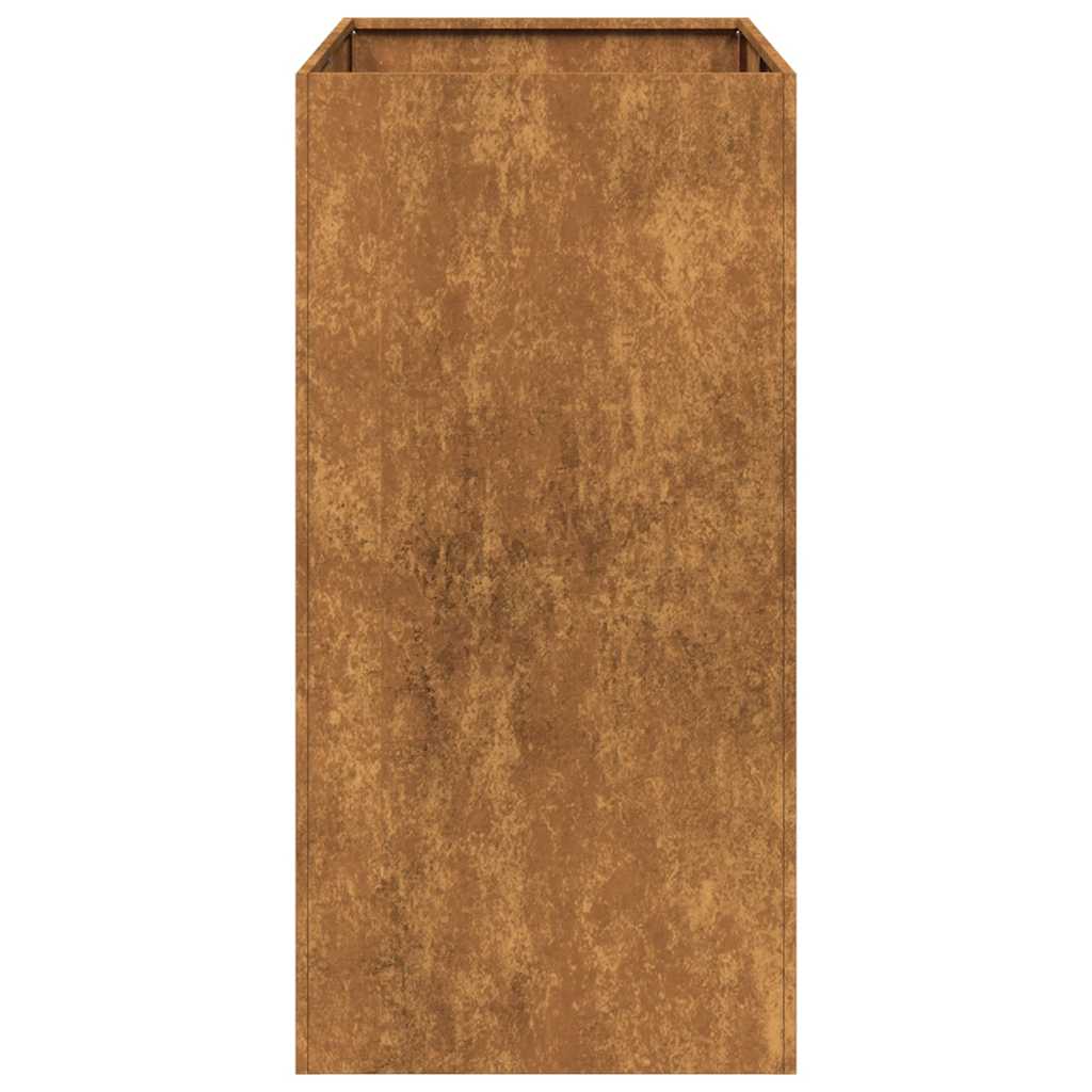 vidaXL Jardinière rouillé 40x80x80 cm acier inoxydable