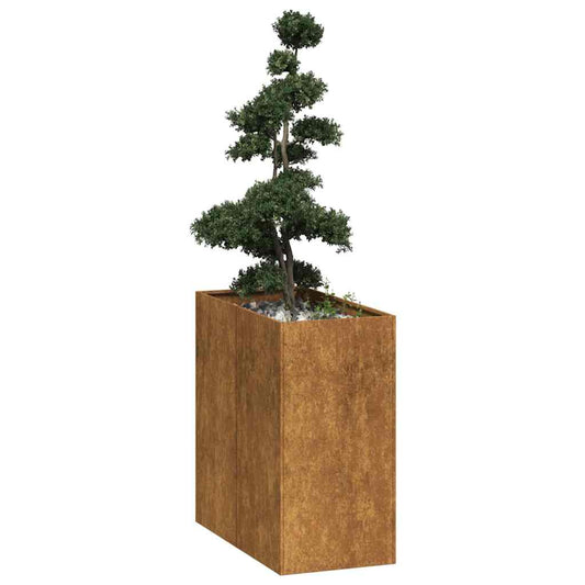 vidaXL Jardinière rouillé 40x80x80 cm acier inoxydable