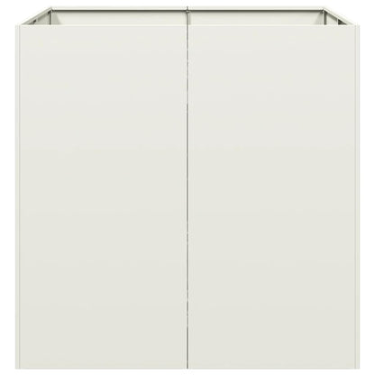 vidaXL Jardinière blanc 80x80x80 cm acier