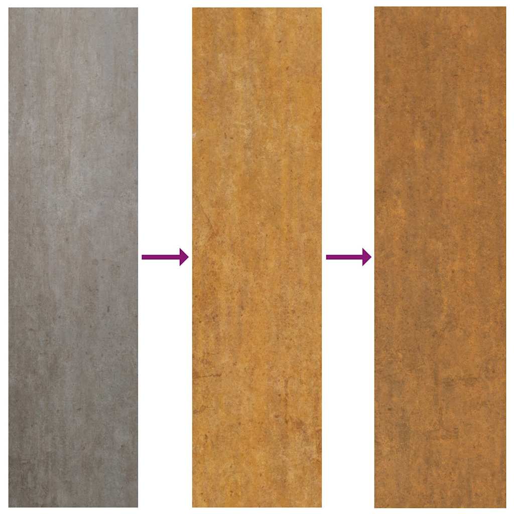 vidaXL Jardinière rouillé 80x80x80 cm acier inoxydable