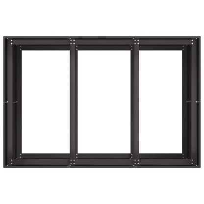 vidaXL Jardinière noir 120x80x80 cm acier