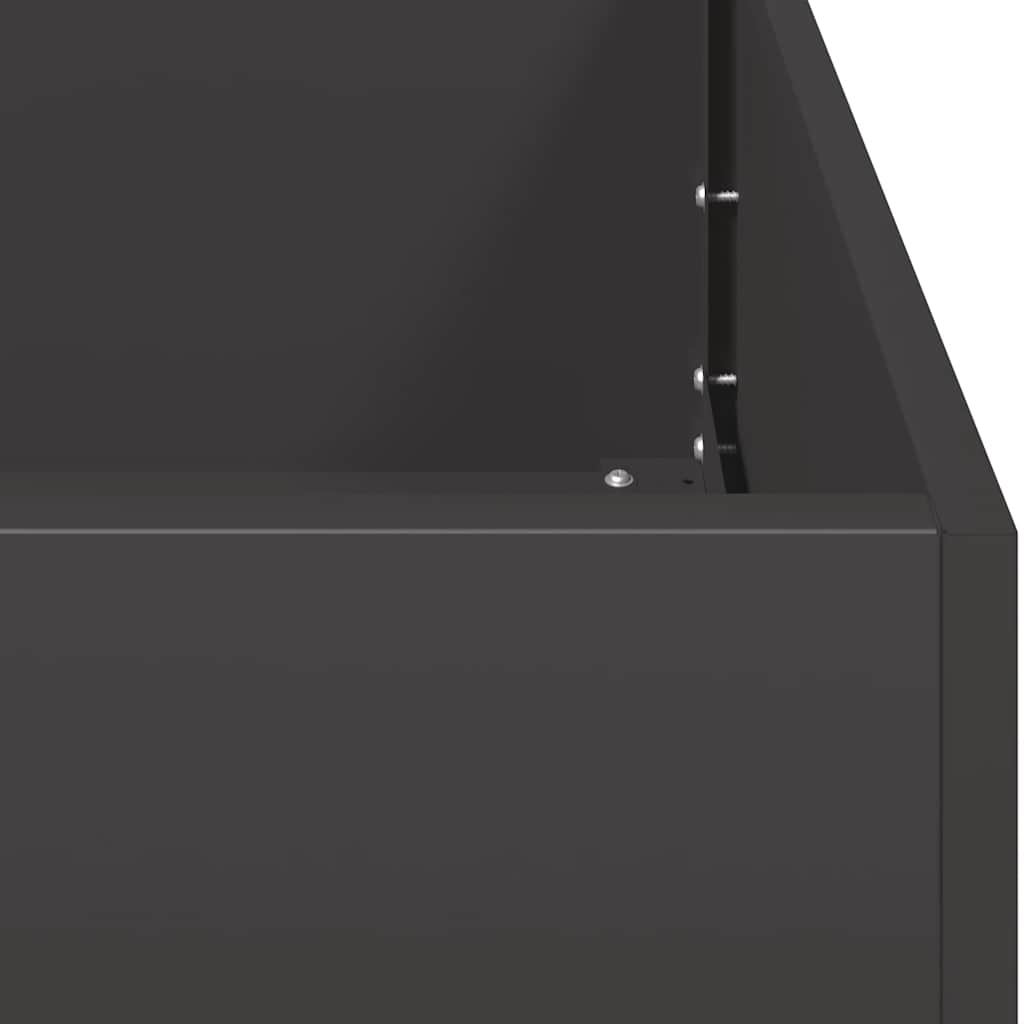 vidaXL Jardinière noir 120x80x80 cm acier