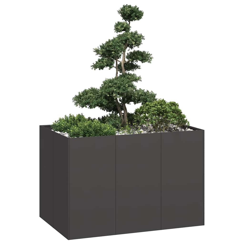 vidaXL Jardinière noir 120x80x80 cm acier