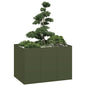 vidaXL Jardinière vert olive 120x80x80 cm acier