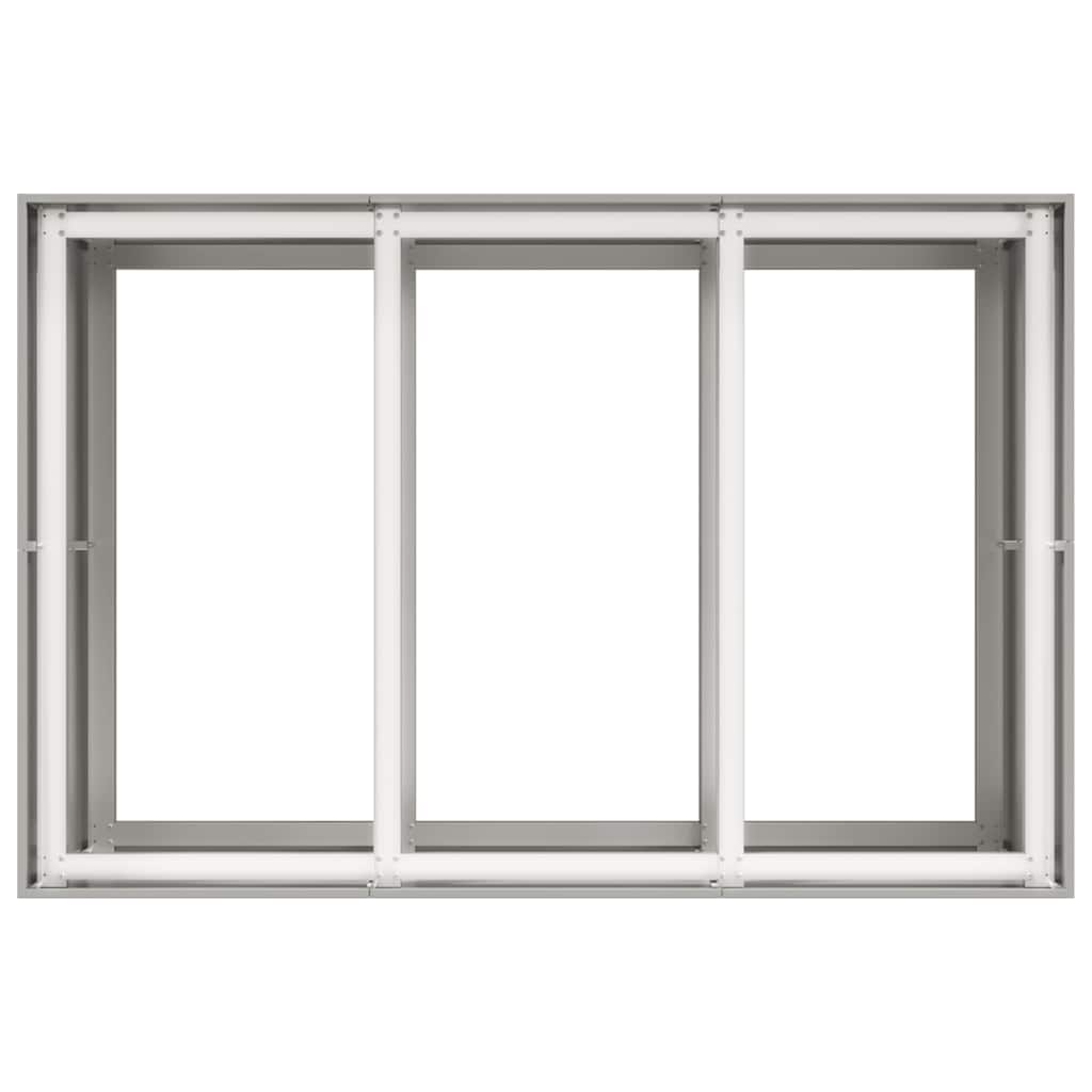 vidaXL Jardinière 120x80x80 cm acier inoxydable