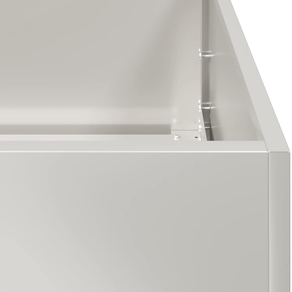 vidaXL Jardinière 120x80x80 cm acier inoxydable