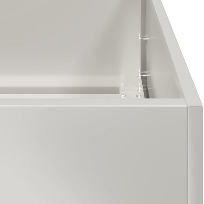 vidaXL Jardinière 120x80x80 cm acier inoxydable
