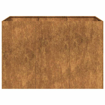 vidaXL Jardinière rouillé 120x80x80 cm acier inoxydable