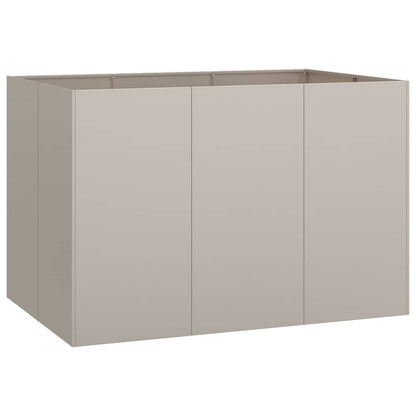 vidaXL Jardinière rouillé 120x80x80 cm acier inoxydable