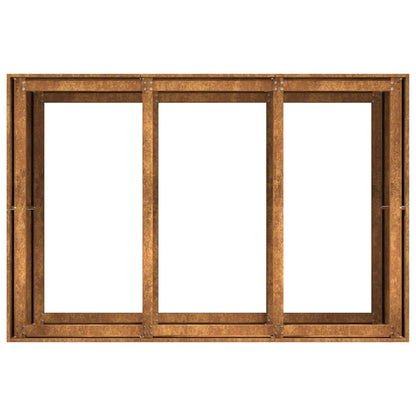 vidaXL Jardinière rouillé 120x80x80 cm acier inoxydable