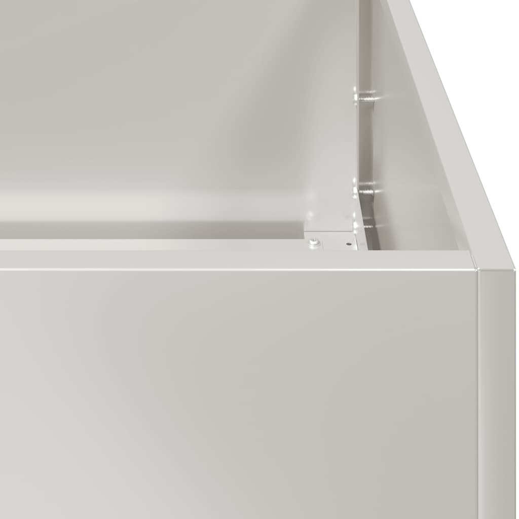 vidaXL Jardinière 80x80x30 cm acier inoxydable
