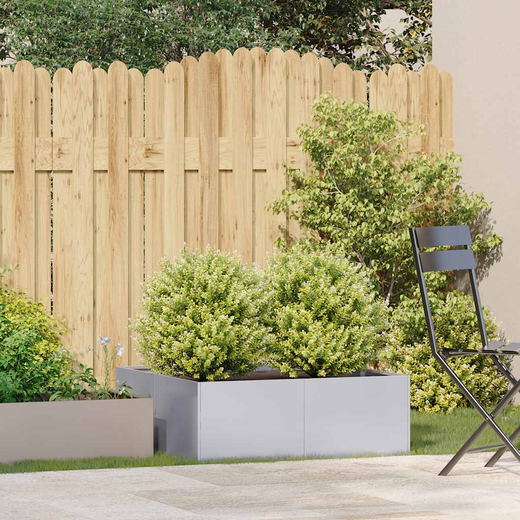 vidaXL Jardinière 80x80x30 cm acier galvanisé