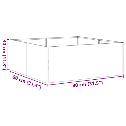 vidaXL Jardinière 80x80x30 cm acier galvanisé