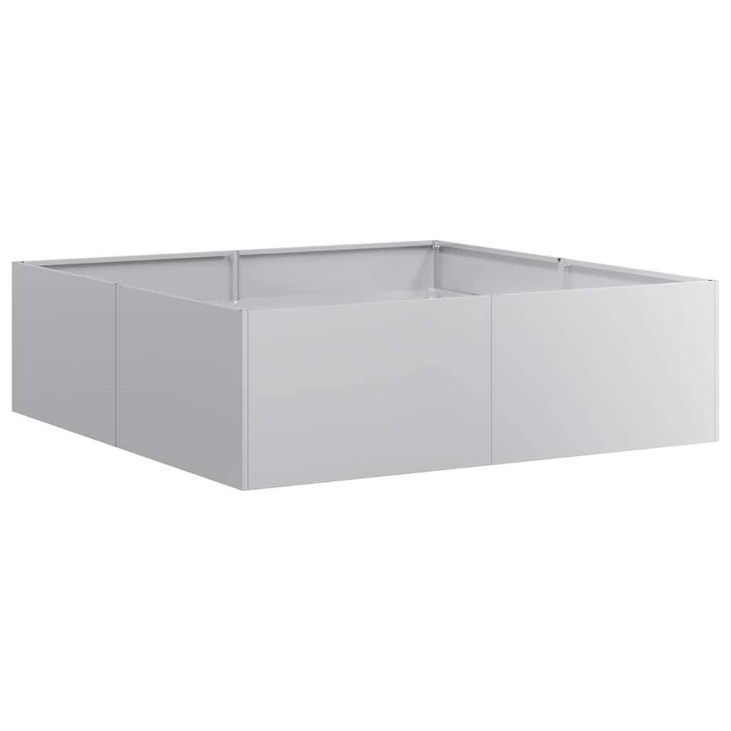 vidaXL Jardinière 100x100x30 cm acier galvanisé