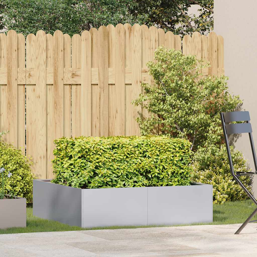vidaXL Jardinière 100x100x30 cm acier galvanisé