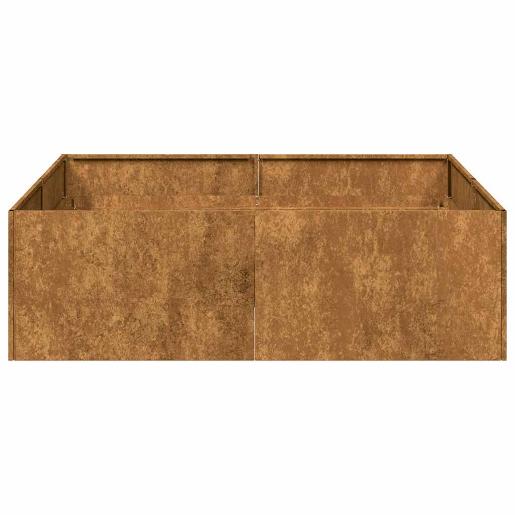 vidaXL Jardinière rouillé 100x100x30 cm acier inoxydable