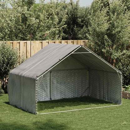 vidaXL Chenil d'extérieur pour chiens housse 3x2x1,9 m acier galvanisé