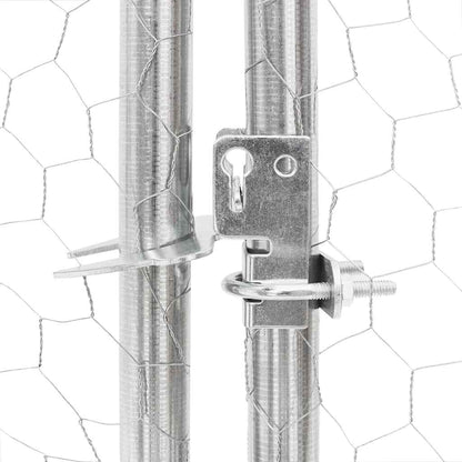 vidaXL Chenil d'extérieur pour chiens porte 2x2x1 m acier galvanisé
