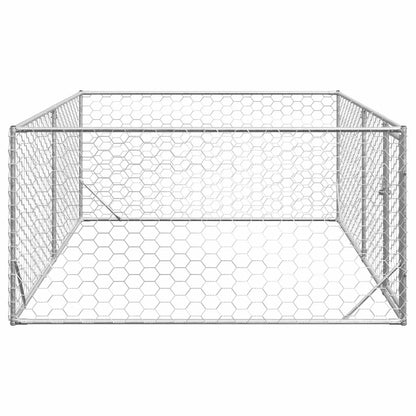 vidaXL Chenil d'extérieur pour chiens porte 3x2x1 m acier galvanisé