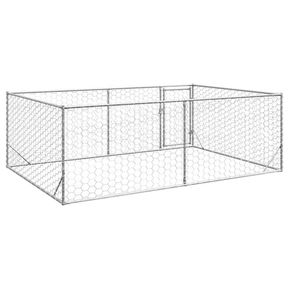 vidaXL Chenil d'extérieur pour chiens porte 3x2x1 m acier galvanisé