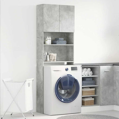 vidaXL Meuble de machine à laver gris béton bois d'ingénierie