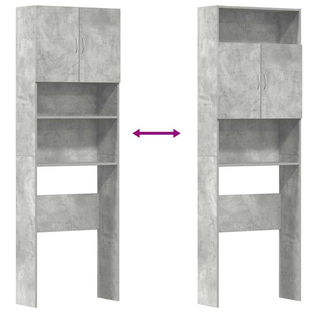 vidaXL Meuble de machine à laver gris béton bois d'ingénierie