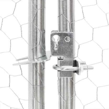 vidaXL Niche d'extérieur pour chien enclos 7x2x1,5 m acier galvanisé