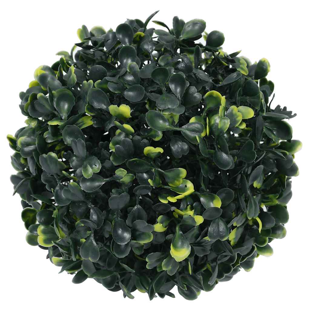 vidaXL Boules de buis artificielles avec lumières LED 4 pcs vert 12 cm