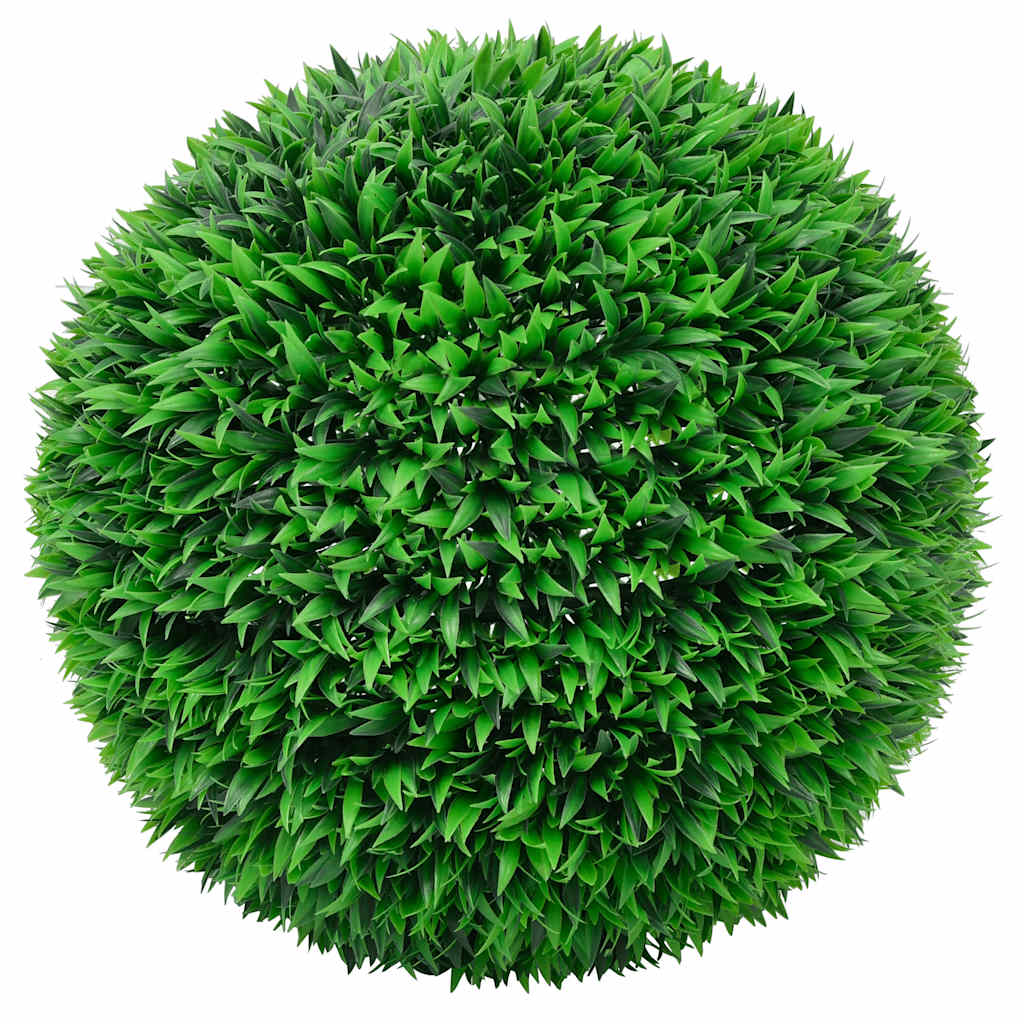 vidaXL Boules de buis artificielles avec lumières LED 2 pcs vert 55 cm
