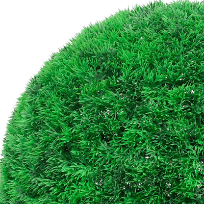 vidaXL Boules de buis artificielles avec lumières LED 2 pcs vert 35 cm