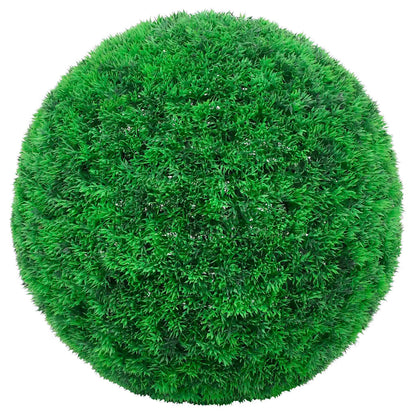 vidaXL Boules de buis artificielles avec lumières LED 2 pcs vert 52 cm