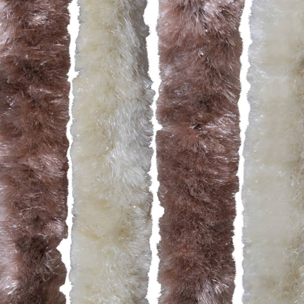 vidaXL Moustiquaire Beige et marron clair 90x220 cm Chenille