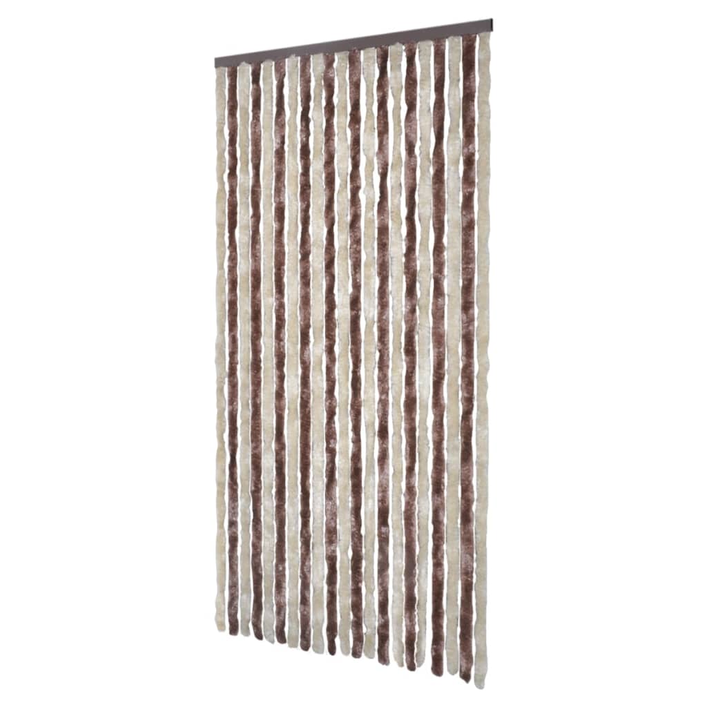 vidaXL Moustiquaire Beige et marron clair 100x220 cm Chenille