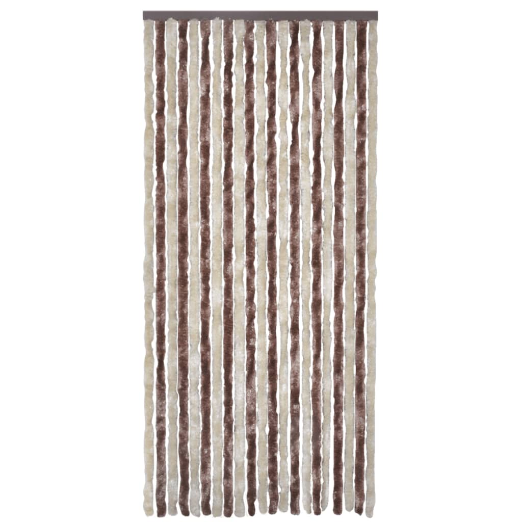 vidaXL Moustiquaire Beige et marron clair 100x220 cm Chenille