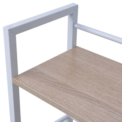 vidaXL Bureau avec bibliothèque à 4 niveaux Couleur chêne