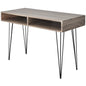 vidaXL Bureau avec 2 compartiments Gris