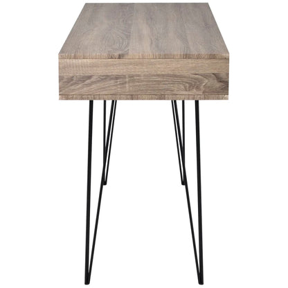 vidaXL Bureau avec 2 compartiments Gris