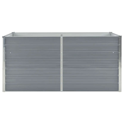 vidaXL Jardinière 160 x 80 x 77 cm Gris Acier galvanisé
