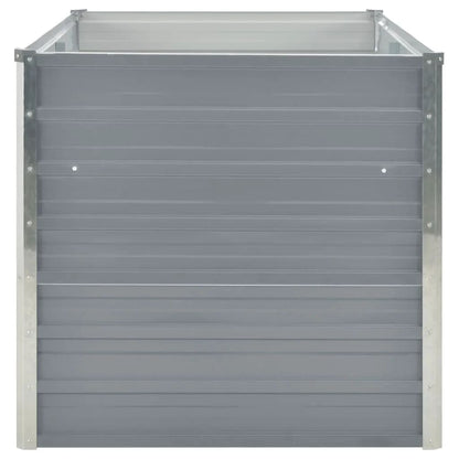 vidaXL Jardinière 160 x 80 x 77 cm Gris Acier galvanisé