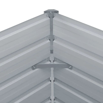 vidaXL Jardinière 160 x 80 x 77 cm Gris Acier galvanisé