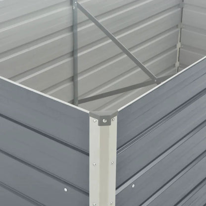 vidaXL Jardinière 160 x 80 x 77 cm Gris Acier galvanisé