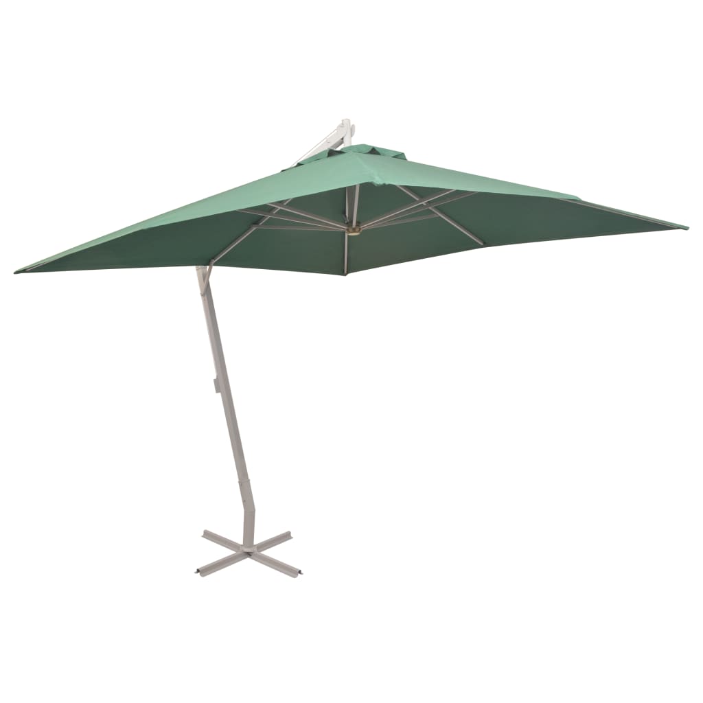 vidaXL Parasol 300 x 300 cm Poteau en Aluminium Vert