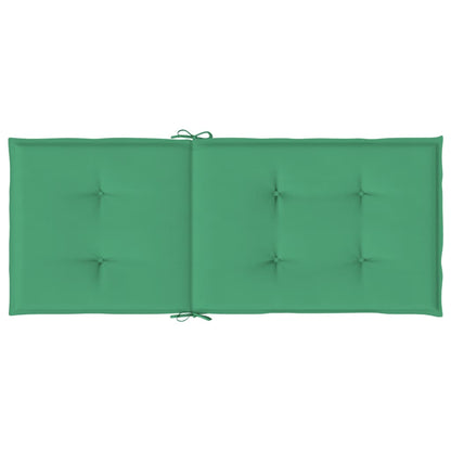 vidaXL Coussins de chaise de jardin à dossier haut lot de 4 vert tissu