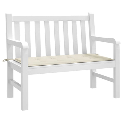 vidaXL Coussin de banc de jardin crème 120x50x3 cm tissu oxford