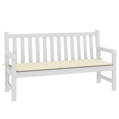 vidaXL Coussin de banc de jardin crème 150x50x3 cm tissu oxford