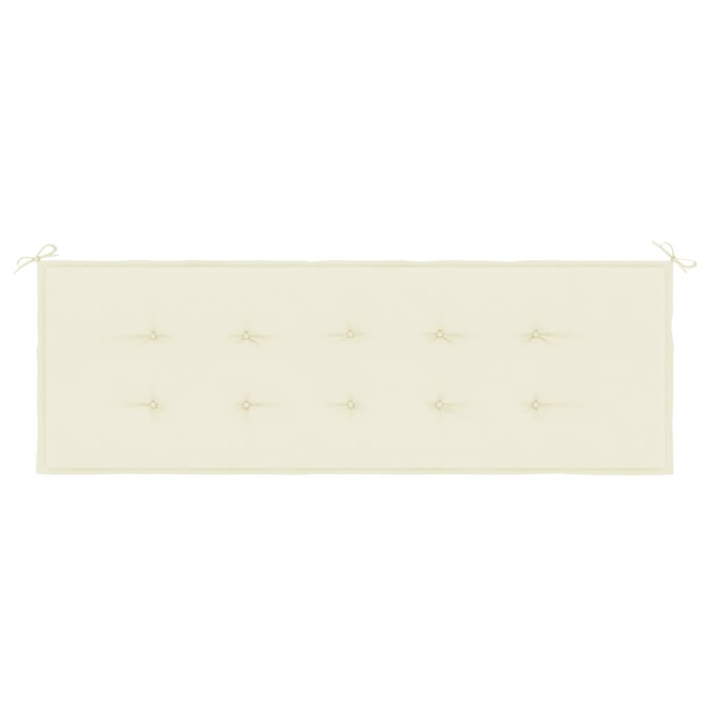 vidaXL Coussin de banc de jardin crème 150x50x3 cm tissu oxford